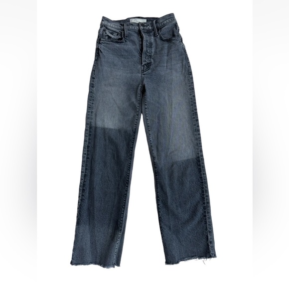 Mother Superior The Rambler Ankle Fray Straight Jeans Hitting The Pavement Sz 24 - Picture 5 of 11